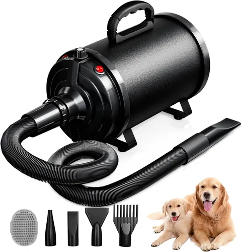 Secador de pelo para perros de alta velocidad para aseo, soplado de 3800 W/5.2 HP para perros grandes, Sechoir Pour Chien con velocidad ajustable