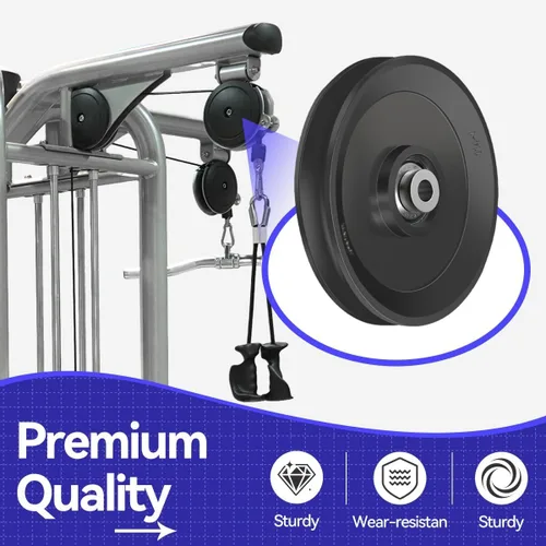 Miniatura 2 de Rueda de polea de rodamiento de nailon, sistema de poleas de gimnasio para puerta de hombros, material de nailon, sistema de polea de cable, fácil