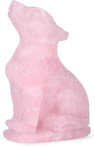 Miniatura 7 de Estatua de lobo de cristal de amatista de 2 pulgadas, estatua de lobo tallado, escultura de lobo tallado, decoración de regalos