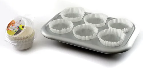 Miniatura 2 de Norpro Tazas gigantes para magdalenas, color blanco, paquete de 48