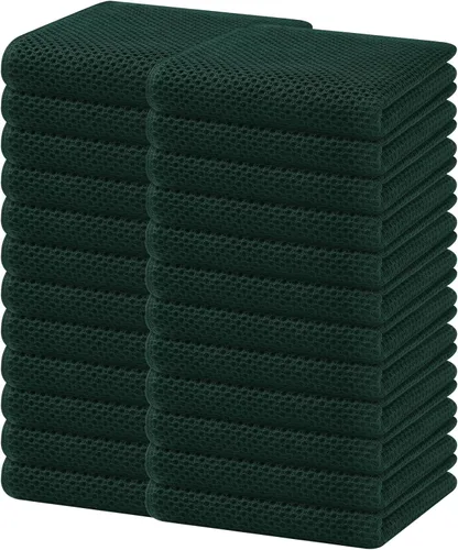 Miniatura 164 de Homaxy Paños de cocina de 100% algodón con tejido de gofre, ultra suaves, absorbentes, de secado rápido, 12 x 12 pulgadas, paquete de 6, amarillo