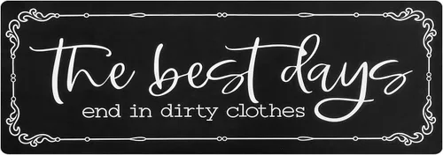 Miniatura 7 de KOZYFLY - Alfombra de pasillo para cuarto de lavandería de 20"x60", alfombras antideslizantes para cocina, lavable, alfombra de lavandería Negro