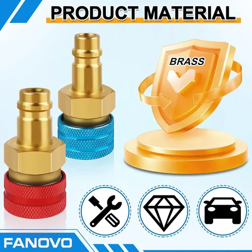 Miniatura 9 de Kit de adaptador R1234yf a R134a, R1234yf a R134a adaptadores de acoplador rápido de lado alto y bajo, adaptador R134a a R1234yf, kit de acopladores