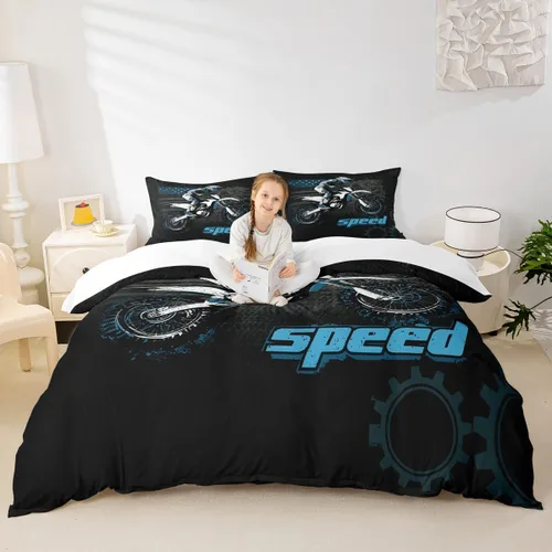 Miniatura 14 de Lindo juego de funda de edredón para niños, tamaño individual, juego de ropa de cama de dibujos animados Salamandra, ajolote océano, decoración
