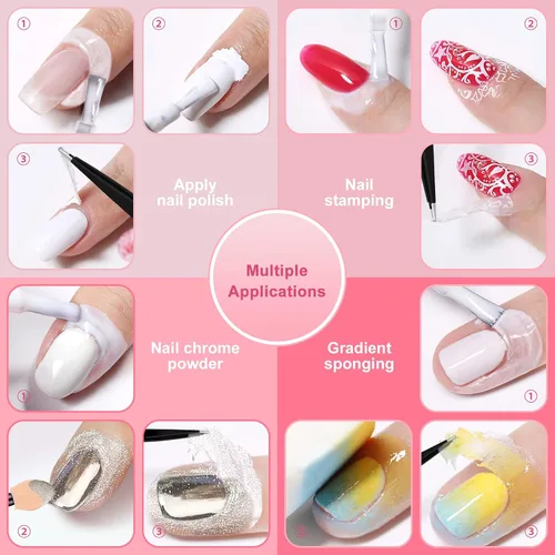 Miniatura 4 de DRMODE Látex líquido para uñas, cinta de látex para uñas, barrera de esmalte de uñas de secado rápido, protector de cutículas de uñas para estampado
