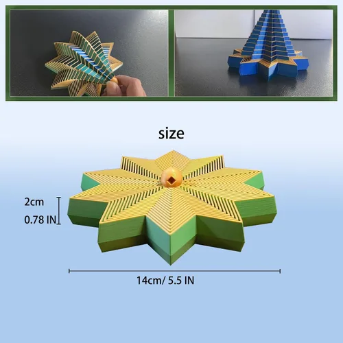 Miniatura 2 de Juguete fractal de copo de nieve, juguete de escritorio ejecutivo impreso en 3D, perfecto para aliviar el estrés, la irritabilidad y la relajación