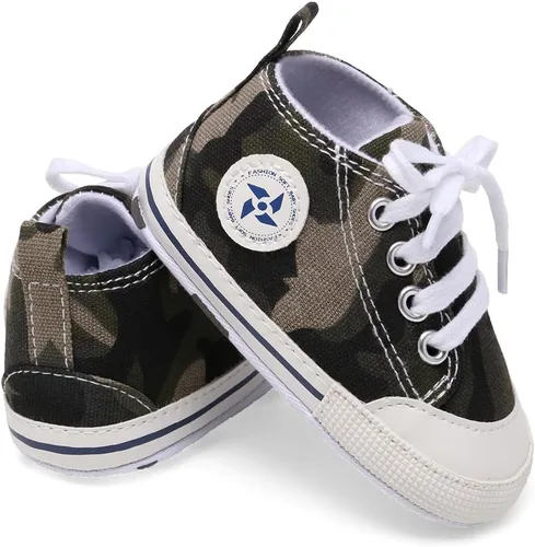 Miniatura 130 de Zapatos deportivos de lona de lona para bebés y niñas, suela antideslizante suave, suela antideslizante