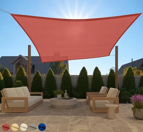 Miniatura 10 de GORILLA GRIP Toldo rectangular resistente con protección UV, resistente a la decoloración, desgarros y al óxido, bordes curvos que bloquean la luz