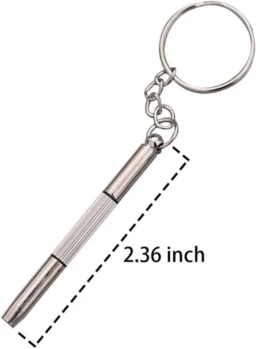 Miniatura 2 de ReNext Juego de 5 destornilladores de acero de aluminio 3 en 1, cabeza plana/Phillips/Torx, destornillador portátil para lentes, gafas de sol