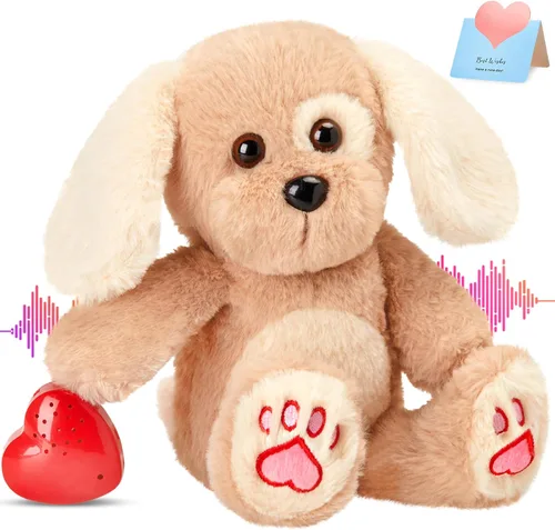 Miniatura 9 de Oso de peluche de 12 pulgadas con latido grabado, juguete de voz grabador de peluche, oso suave de peluche esponjoso, regalos de mensajes