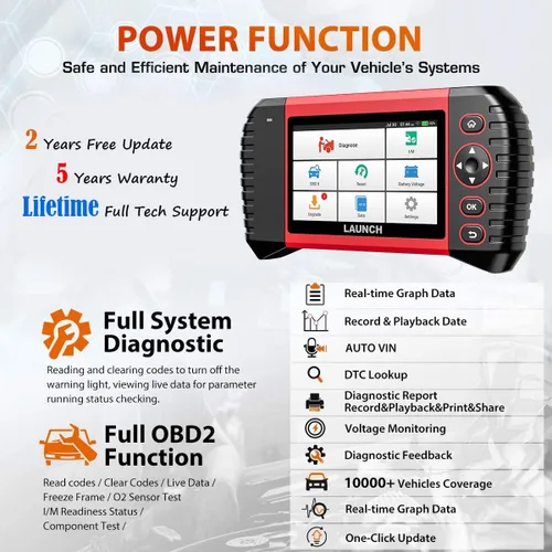 Miniatura 3 de LAUNCH Escáner OBD2 Touch PRO Elite - Nueva herramienta de escaneo 2026 con 20 funciones de reinicio, codificación por inyector, SAS, EBP, BMS