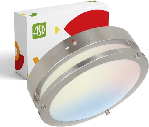 Miniatura 71 de ASD Lámpara LED de techo de montaje empotrado de 18 pulgadas, interruptor de 28 W, 100-277 V, 2750 lúmenes, 3000 K/4000 K/5000 K, regulable, Níquel