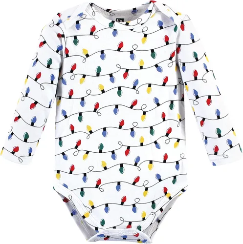 Miniatura 127 de Hudson Baby Body unisex de algodón de manga larga para bebé, leopardo rosa rojo