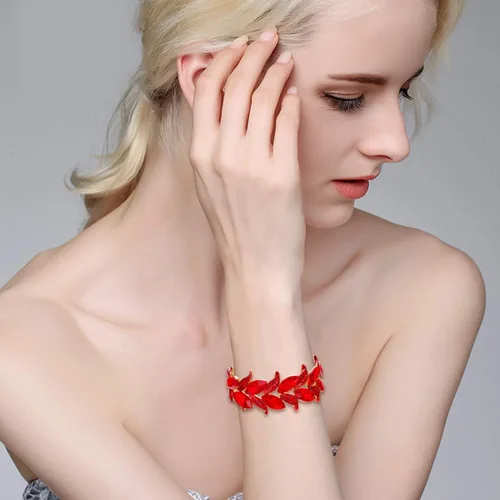 Miniatura 2 de BriLove Pulsera elástica con forma de marquesa de cristal para mujer, Cristal Metal