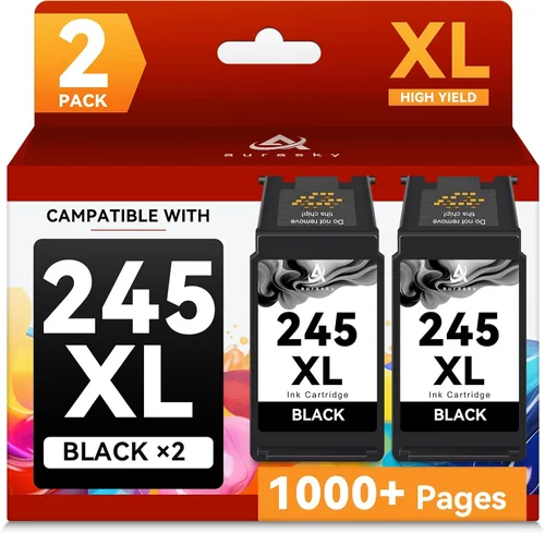 245XL - Cartuchos de tinta negra compatibles con Canon PG-245 245 XL PG-245XL para PIXMA TR4520 TS302 MG2525 TR4527 TS3322 MG3022 MX490 TS202