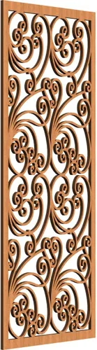 Miniatura 29 de 9 3/8"W x 24 3/8"H x 1/4"T Marilla Decorativos Paneles de Pared de Madera Calado, Abedul