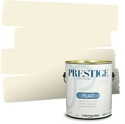 Miniatura 138 de PRESTIGE Paints Exterior Paint and Primer In One, 1-Gallon, Satin, Comparable Match of Benjamin Moore* Royal Linen* 931BM-PCM