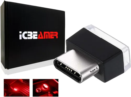 Miniatura 36 de ICBEAMER Smart USB 1-Paquete (Azul) Luz de Noche LED Automática Plug-in Miniatura para Coche, Van, Pickup, Camión, Interior, Maletero, Iluminación