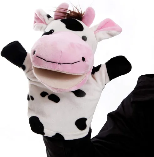 Miniatura 2 de Juego de marionetas de mano de animales para niños y adultos, juguetes de felpa suave de alta calidad de 12.5 pulgadas con bocas móviles, perfecto