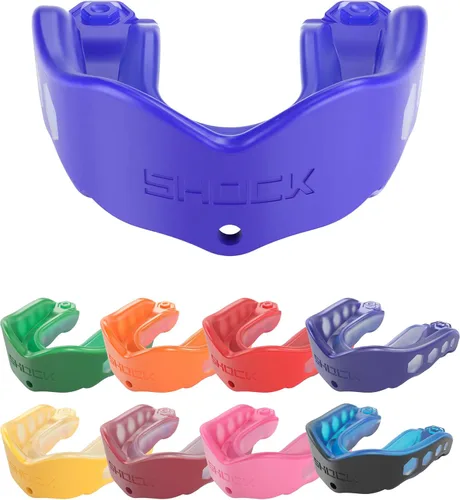 Miniatura 31 de Shock Doctor Gel Max - Protector bucal, protección resistente y ajuste personalizado, juvenil, frambuesa azul