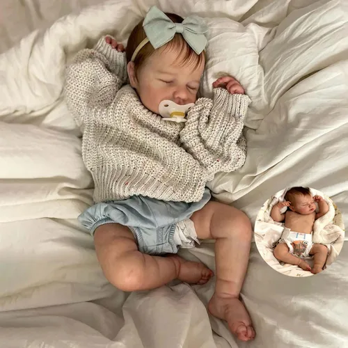Miniatura 8 de Anano Muñecas Reborn de Bebé de Silicona de Cuerpo Completo - Muñeca de Bebé Realista de 20 pulgadas, Muñeca de Bebé de Silicona Completa para Niña
