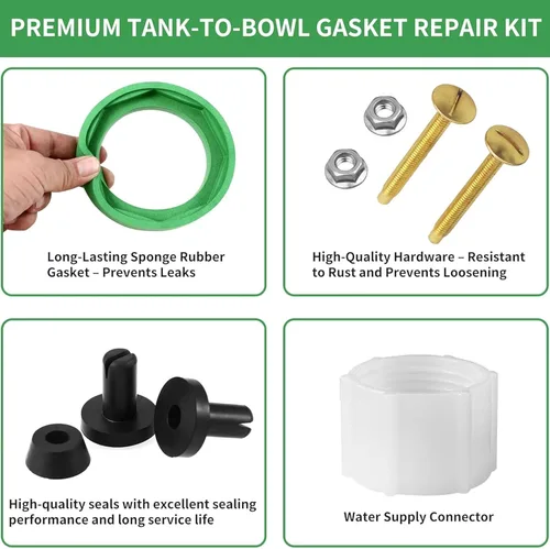 Miniatura 5 de Kit de acoplamiento de tanque de inodoro de 3 pulgadas a taza, compatible con piezas de inodoro American Standard Champion 4 AS738756-0070A, incluye