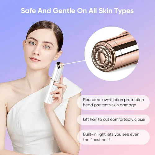 Miniatura 6 de Removedor de vello facial para mujeres - visto en la TV, afeitadora facial indolora - mini removedor de pelo, afeitadora eléctrica, depiladora
