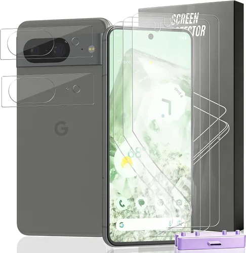 Miniatura 72 de Paquete de 3+2 protectores de pantalla de vidrio templado para teléfono (2a) / (2a) Plus con protector de lente de cámara, dureza 9H, película