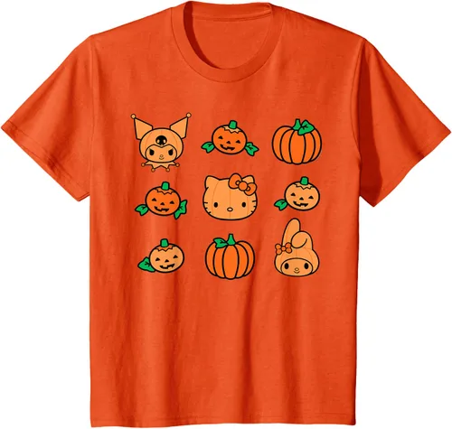 Miniatura 22 de Camiseta de Halloween Hello Kitty My Melody Kuromi Pumpkins