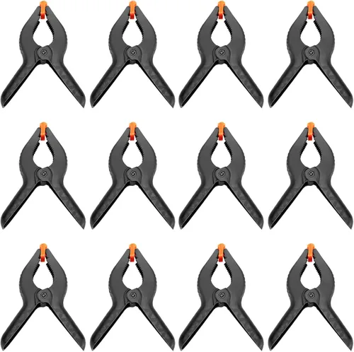 Miniatura 8 de ZOENHOU Juego de 20 abrazaderas de resorte de 4.5 pulgadas, clips de plástico de nailon resistente con almohadilla de mandíbula flexible y asas