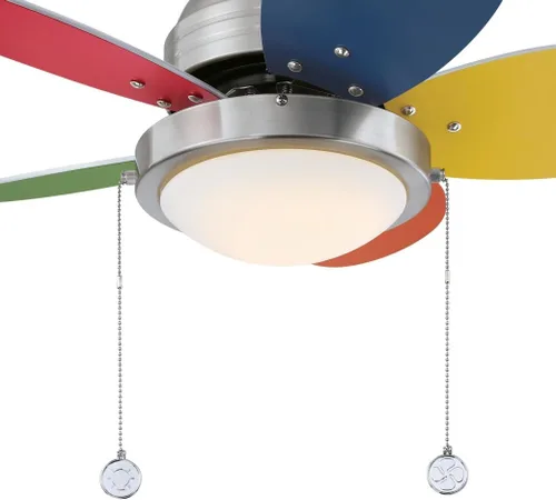 Miniatura 2 de Westinghouse Lighting 7223600 Roundabout - Ventilador de techo para interiores con luz, 30 pulgadas, níquel cepillado