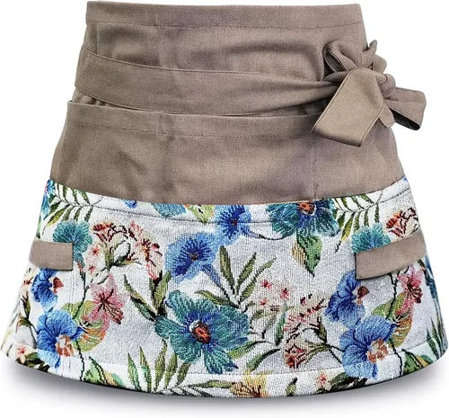 Miniatura 6 de Delantal de jardín para mujer, delantal de servicio lindo, delantal de flora con 8 bolsillos, regalo de San Valentín para mamá, esposa, novia Sakura