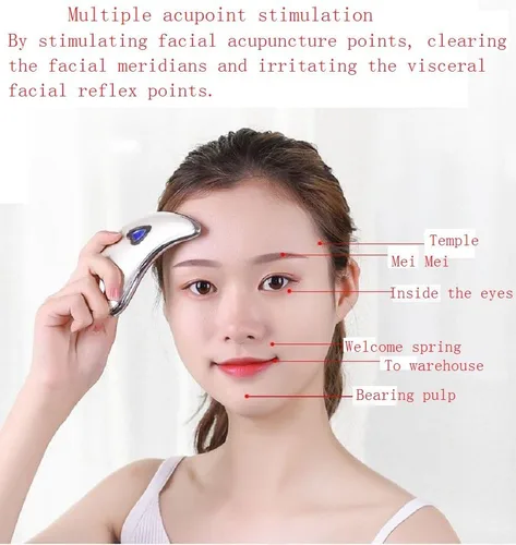 Miniatura 3 de Gua Sha - Herramienta de masaje para raspar con borde ultra liso, placa de raspado de microcorriente, placa de raspado facial vibrante, masajeador