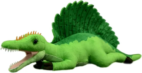lilizzhoumax Spinosaurus - Juguetes de peluche realistas de espinosaurio verde, animales de peluche suaves, juguetes realistas de 17.71 pulgadas,