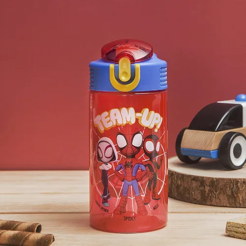 Miniatura 3 de Zak Designs Marvel Spider Man - Botella de agua para niños con cubierta de boquilla y aro de transporte, hecha de plástico duradero, diseño
