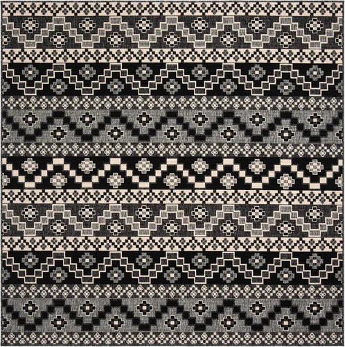 Miniatura 36 de SAFAVIEH Alfombra lavable para exteriores, colección Veranda – Alfombra de pasillo de 2.3 x 6 pies, color azul y crema, no desprende pelusa y fácil