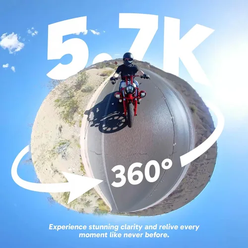 Miniatura 2 de AKASO 360 Cámara de acción resistente al clima de 360° - Video 360 de 5.7K con sensores de 1/2 pulgada de 48 MP, foto 360 de 72 MP, 360-SuperSmooth