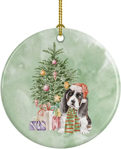 Miniatura 9 de Caroline's Treasures Bulldog, Bulldog inglés #2 y árbol de cerámica adorno colgante para árbol de Navidad, decoración colgante para el hogar