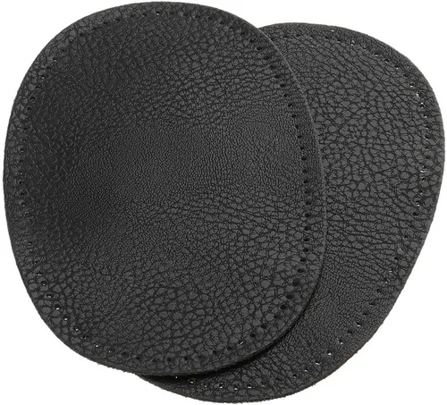 Miniatura 3 de BeeSpring 2 Piezas De Cuero Pu Parche Coser En Parches Repir Codo Rodilla Para Ropa Accesorios De Ropa - Negro