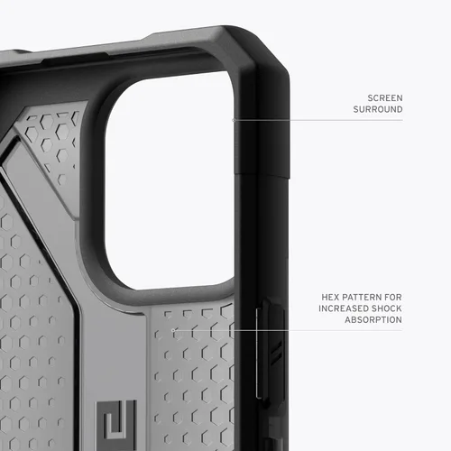 Miniatura 5 de URBAN ARMOR GEAR UAG [versión actualizada] Funda compatible con iPhone 15 Pro Max de 6.7 pulgadas, color ceniza de plasma, resistente, transparente