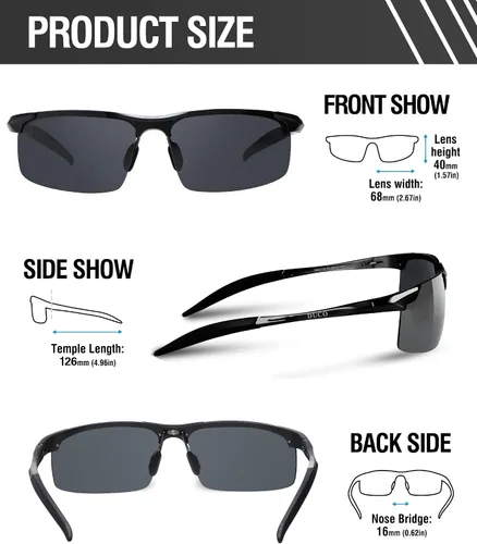 Miniatura 99 de Duco - Gafas de sol deportivas polarizadas para hombre con protección UV 8177s