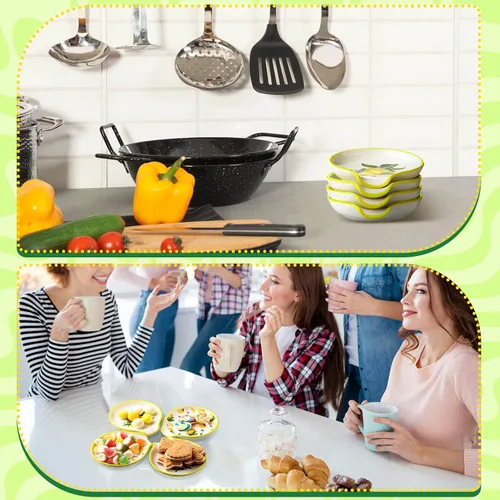 Miniatura 7 de WILLBOND 4 piezas de soporte de cuchara de cerámica para estufa, lindo soporte para cucharas de té de limón, decoración de cocina, casa de campo