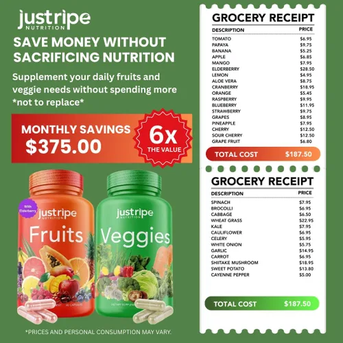 Miniatura 5 de Suplemento de frutas y verduras – 90 cápsulas de frutas y 90 verduras – Superalimento 100% natural entero – Lleno de vitaminas y minerales súper