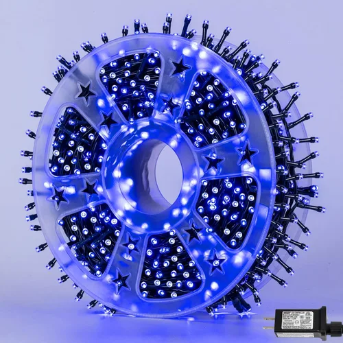 Miniatura 24 de YEGUO 200 luces LED de 66 pies para Navidad, exteriores, impermeables, cadena de luces blancas cálidas para interiores, 8 modos, cable verde, luz