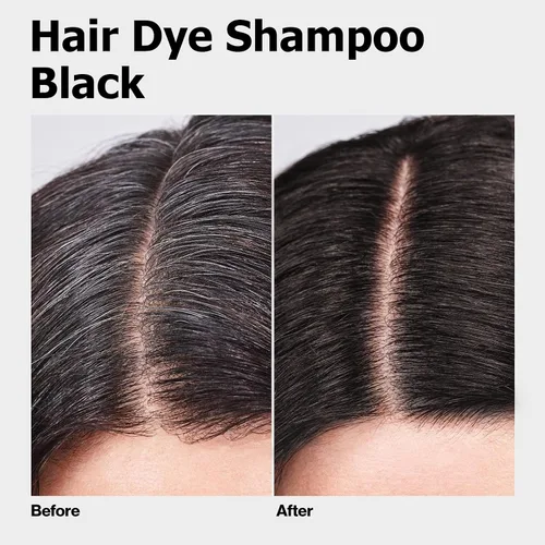 Miniatura 2 de Champú 3 en 1, color de cabello semipermanente, tinte para el cabello negro, seguro y profesional, fácil de usar, para salón y hogar, 16.9 onzas