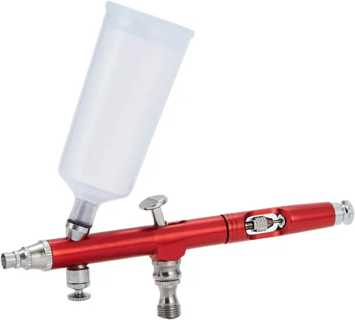 Miniatura 4 de Kit de aerógrafo de doble acción con pistola de pulverización de alimentación por gravedad con 7cc 20cc 40cc 0.012 in para maquillaje, arte de uñas