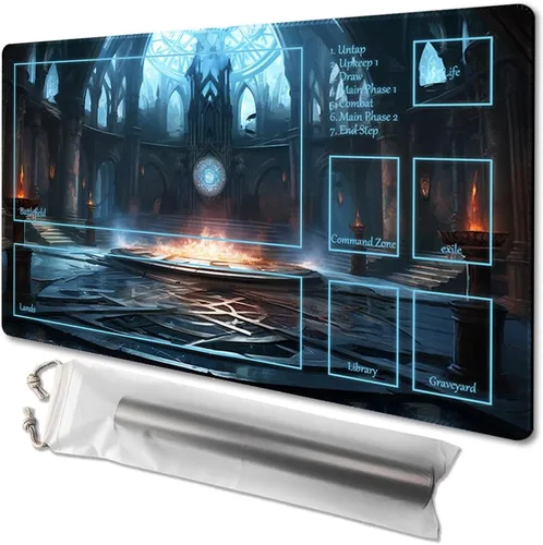 Miniatura 41 de MTG - Tapete de juego tamaño 24 x 14 pulgadas, bolsas de almacenamiento gratuitas, respaldo antideslizante, impresión, ideal para entusiastas