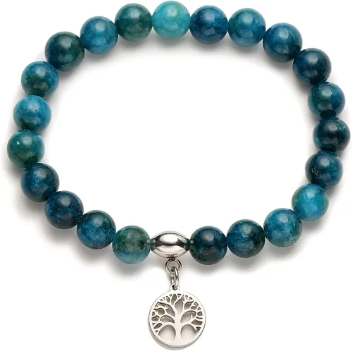 Hevont Regalos de árbol de la vida para mujeres, pulseras de relajación curativas de piedra natural de 0.315 pulgadas (0.315 in), piedras de cristal