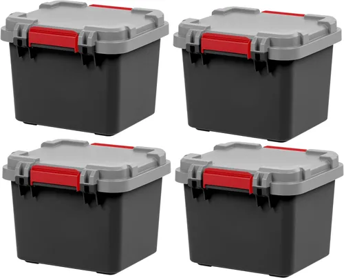Miniatura 21 de IRIS USA - Contenedores de almacenamiento con tapa de 20 galones, 6 unidades - Hechos en EE. UU., contenedores apilables resistentes, con tapa