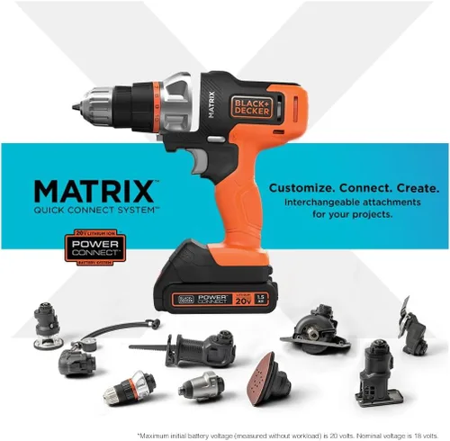Miniatura 5 de Juego de 6 herramientas con estuche Matrix BDCDMT1206KITC de Black & Decker